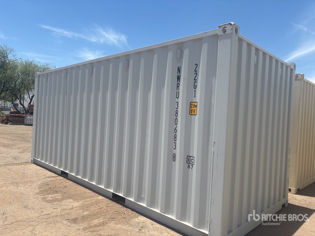 2025 20 ft x 8 ft Skid-Mounted Storage Container Mobile Office (Unused)