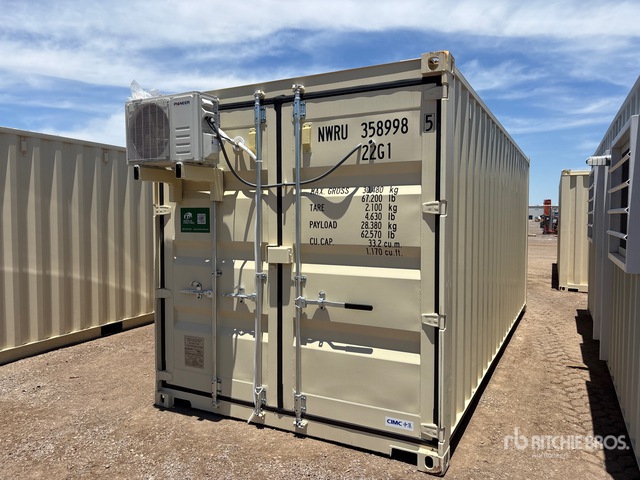 2025 20 ft x 8 ft 20 ft x 8 ft Skid-Mounted Storage Container Mobile Office (Unused)