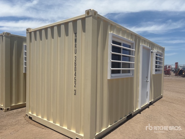 2025 20 ft x 8 ft Skid-Mounted Storage Container Mobile Office (Unused)