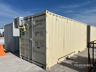 2025 20 ft x 8 ft Skid-Mounted Storage Container Mobile Office (Unused)