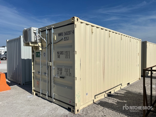 2025 20 ft x 8 ft Skid-Mounted Storage Container Mobile Office (Unused)
