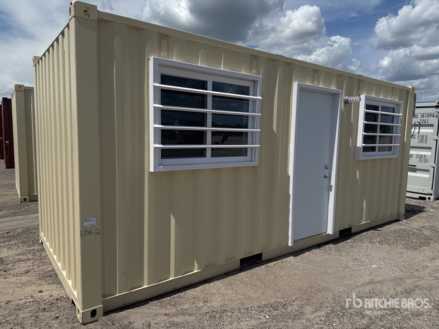 2025 20 ft x 8 ft Skid-Mounted Storage Container Mobile Office (Unused)