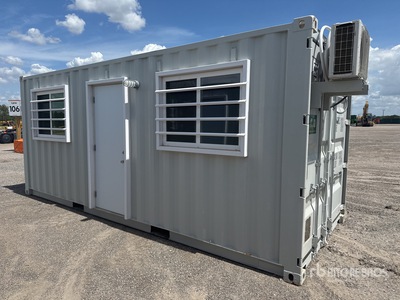 2025 20 ft x 8 ft Skid-Mounted Storage Container Mobile Office (Unused)
