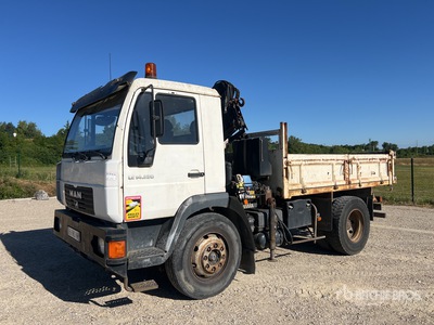 2003 AUTOGRU PM SPA GA321207 3050 kg on 2003 MAN LE 14.220 4x2 Camion Benne Avec Grue Dump Truck with Crane