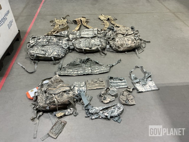(7) Large Field Pack Sets, (2) Rifleman Sets & Assorted Items