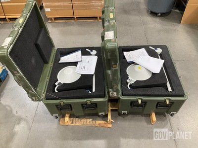 (2) FedMedical FMI-301FB Field Floor Surgical Light System w/Cases