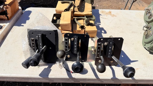 3- Humvee Shifter (2- 3 speed 1- 4 speed and M16 Rifle Mounting Kit Ship Dims: 15x15x15 39lbs