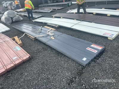 Quantity of (70) 19 ft 8 in x 3 ft Grey Metal Panels (Unused)