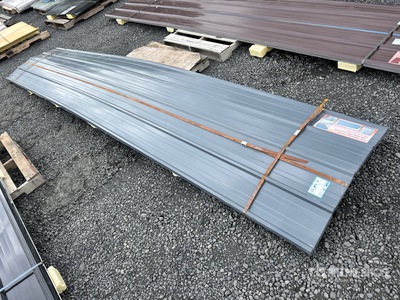 Quantity of (30) 16 ft x 3 ft Grey Metal Panels (Unused)