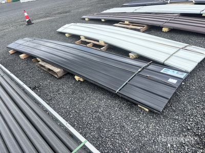 Quantity of (30) 16 ft x 3 ft Metal Roof Panel Black (Unused)
