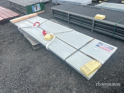 Quantity of (70) 12 ft x 3 ft White Metal Roof Panels (Unused)
