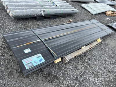 Quantity of (70) 12 ft x 3 ft Black Metal Roof Panels (Unused)