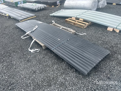 Quantity of (30) 12 ft x 3 ft Black Metal Panels (Unused)