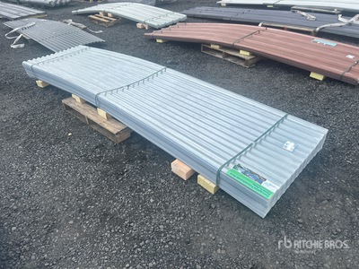 Quantity of (100) 12 ft x 3 ft Clear Corrugated Polycarbonate Panels (Unused)