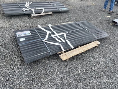 Quantity of (70) 8 ft x 3 ft Metal Black Panels (Unused)