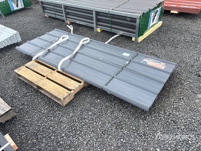 Quantity of (30) 8 ft x 3 ft Metal Grey Panels (Unused)