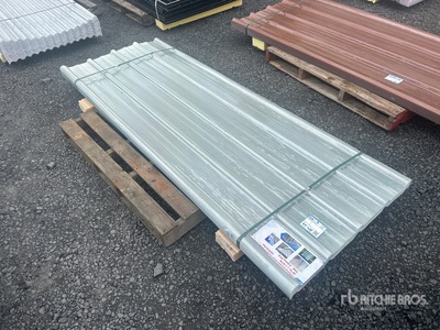Quantity of (30) 8 ft x 3 ft Clear Polycarbonate Panels (Unused)