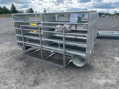 Quantity of (20) 10 Ft. 5 Ft. Galvanized Round Tube Diameter 38mm Panel para ganado (Unused)