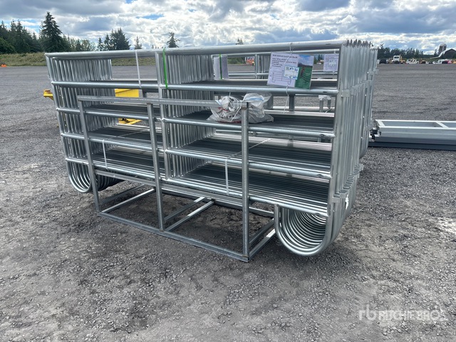 Quantity of (20) 10 ft x 5 ft Galvanized Round Tube Diameter 38mm Livestock Panel (Unused)