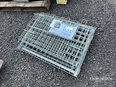 Collapsible Wire Mesh Container 2.6 Ft. 2 Ft. 2.1 Ft. 1300Lbs 2.1 In. 2.1 In. Mesh pattern Varios, tienda, almacen, consumidor (Unused)