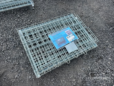 Collapsible Wire Mesh Container 2.6 Ft. 2 Ft. 2.1 Ft. 1300Lbs 2.1 In. 2.1 In. Mesh pattern Varios, tienda, almacen, consumidor (Unused)