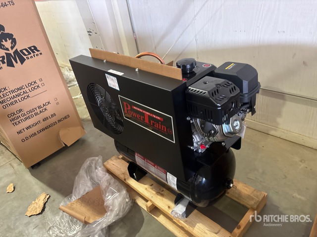 Skid-Mounted V-Twin Cast Iron Pump, Hi-Flo Air Compressor