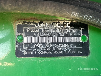 2010 John Deere 9870 STS Mietitrebbia