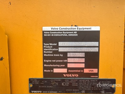 2020 Volvo L90H Wheel Loader