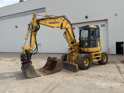 2017 Komatsu PW118MR-8 Pelle Sur Pneus Wheel Excavator