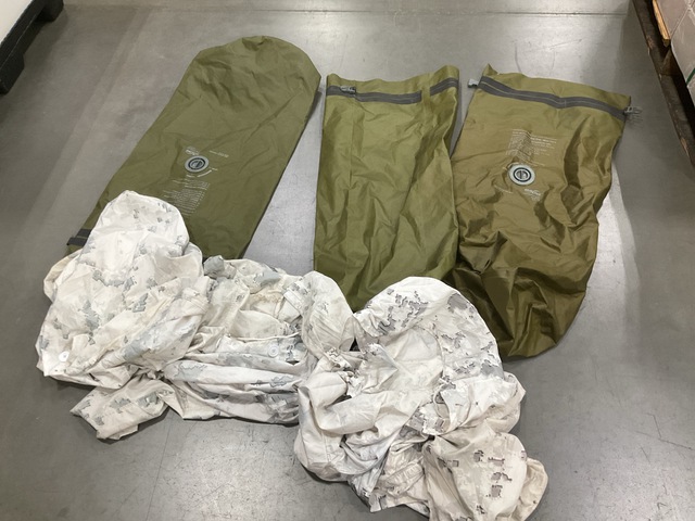 (30) Camouflage Parkas, (84) Clothing Bags & Assorted Items