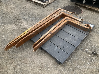 Quantity of (3) 3 sets of wheel loader forks ホイールローダー用フォーク