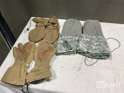(12) Pairs of Assorted Mittens, (6) Cold Weather Shirts & Assorted Items