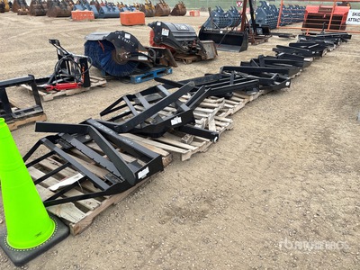 Quantity of (12) 48 in Skid Steer Forks (Unused)