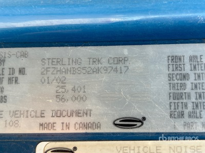2002 Sterling Acterra 6x4 Fahrgestell