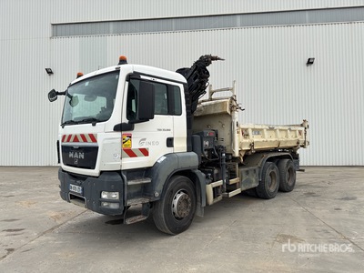 2011 Hiab 166E-3 HIDUO 6000 kg on 2011 MAN TGS 33.360 6x4 Camion Bibenne Avec Grue Autocarro ribaltabile con gru