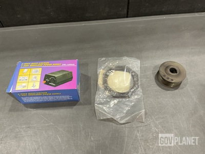 (25) Hexagon Nuts, (10) Power Supplies, (1) Pulley & Assorted Items