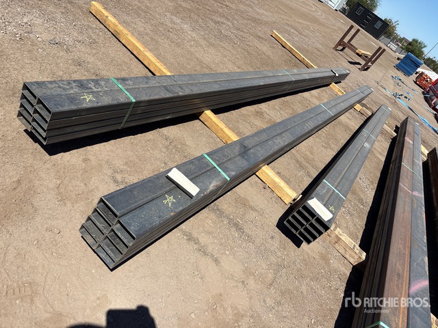 Quantity of (8) 2025 Kit Containers STEEL 4 in x 2 in x 300 in Pipe