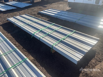 Quantity of (50) 2025 Kit Containers Steel R Panel 12ft