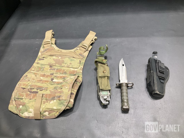 (80) Assorted Holsters, (14) Bayonet Knives w/Scabbards & Assorted Items