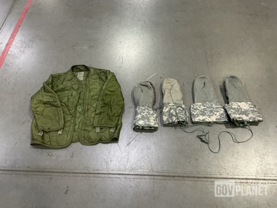 (16) Cold Weather Jacket Liners, (11) Cold Weather Mitten Sets & Assorted Items