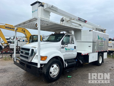 2012 Terex Hi Ranger XT-55 55 ft on 2012 Ford F-750 XL 4x2 Forestry Chipper Body Camión con Canastilla