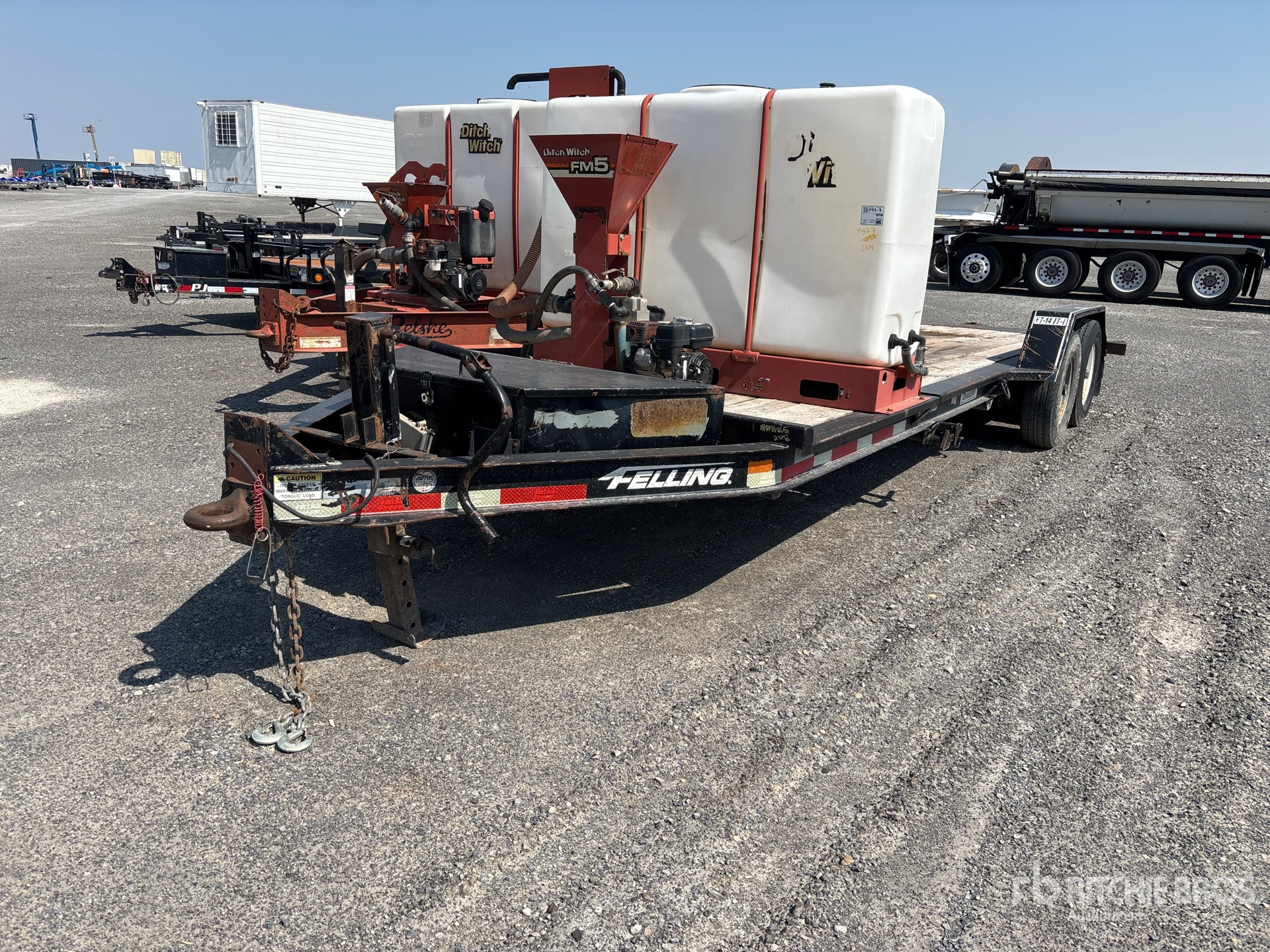 2012 Felling FT14 17460 lb 23 ft T/A Equipment Trailer