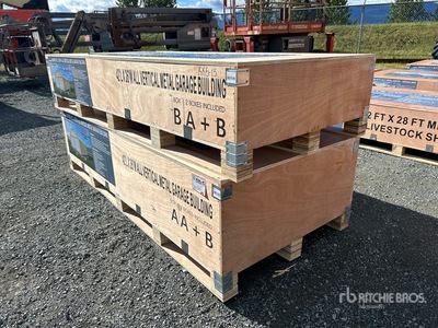 2025 AGR-MS2642 26 ft x 42 ft All Vertical Metal Garage Building Shed (Unused)