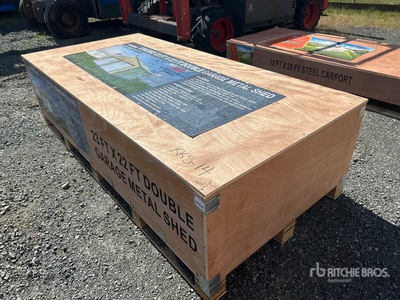 2025 AGR-MS2322 Double Garage Metal Shed (Unused)