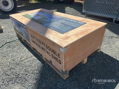 2025 AGR-MS2322 Double Garage Metal Shed (Unused)