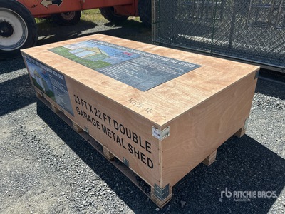 2025 AGR-MS2322 Double Garage Metal Shed (Unused)