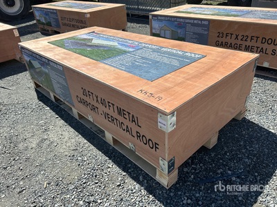 2025 AGR-MC2040 20 ft x 40 ft Steel Carport (Unused)