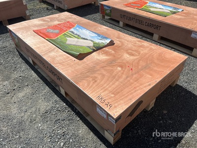 2025 CP1220 12 ft x 20 ft Steel Carport (Unused)