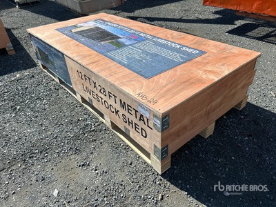 2025 AGR-LS1228 28 ft x 12 ft Metal Schuilplaats voor vee (Unused)