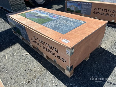 2025 AGR-MC2040 20 ft x 40 ft Steel Carport (Unused)